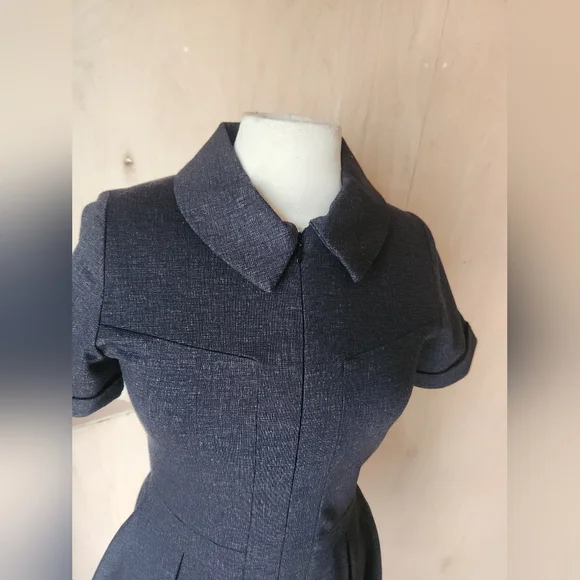 Grey Soft Structured Dress - Picture 4 of 5